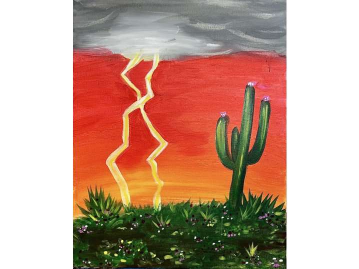 Paint and Sip - Lightning in the Desert - Tucson | Classpop!