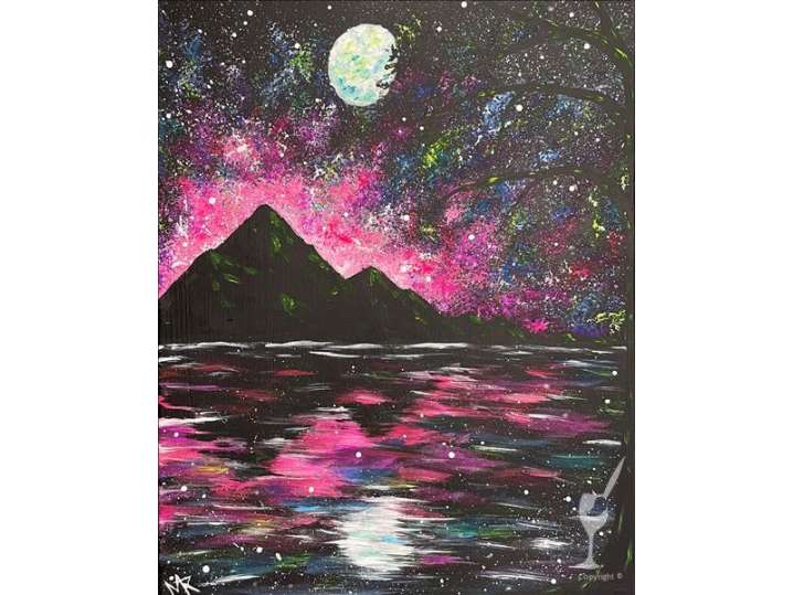 Paint and Sip Starry Landscapes Family Fun Pasadena Classpop!