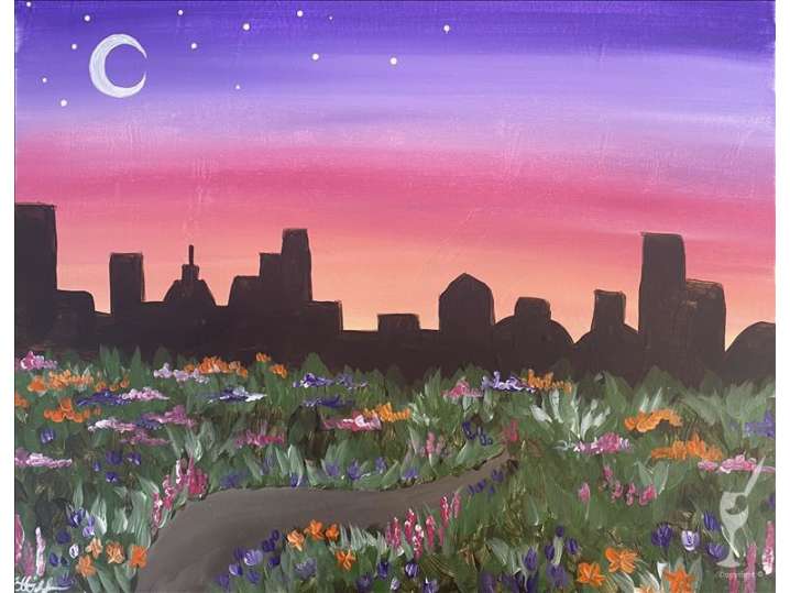 Paint and Sip - Blooming Cityscape - Pasadena | Classpop!