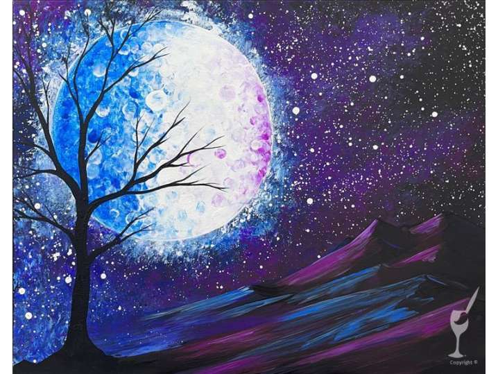 Paint and Sip - The Sparkling Moon- Date Night - Houston | Classpop!