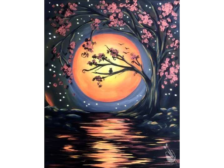 Paint and Sip - Moonlight on the Water - San Antonio | Classpop!