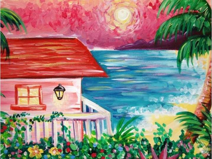 Paint and Sip - A Caribbean Seaside Hut - Denver | Classpop!