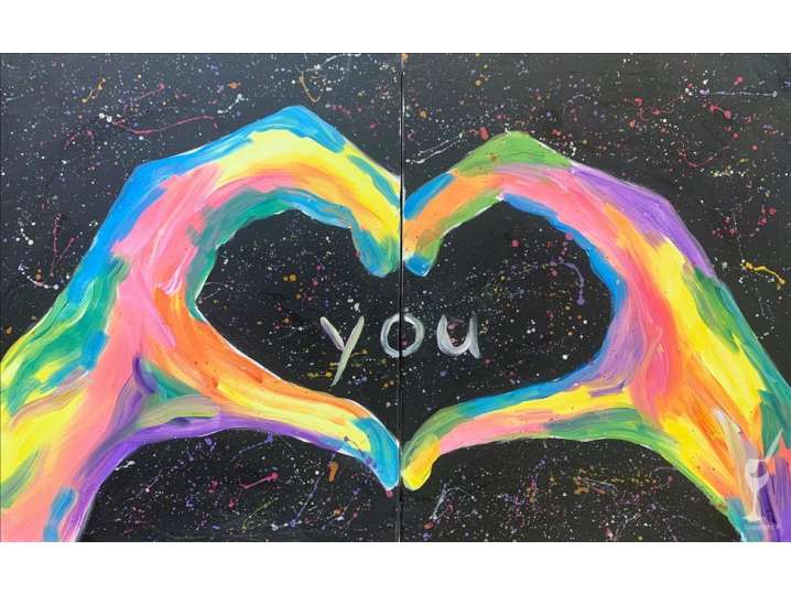 Paint and Sip - A Rainbow of Love - Family Fun - Houston | Classpop!