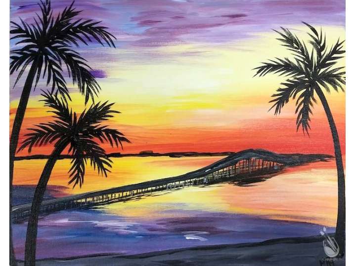 Paint and Sip - Bridge Over Calm Water - Baytown | Classpop!