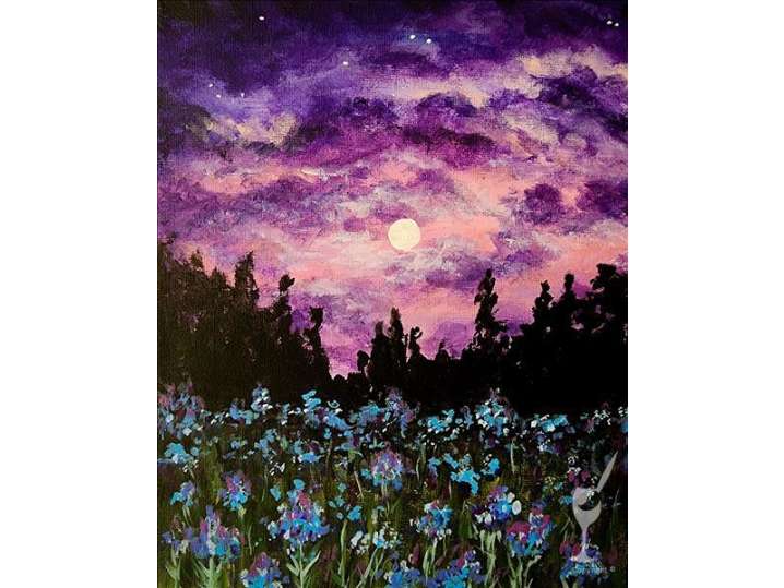 Paint and Sip - Floral Field at Sunset - Houston | Classpop!