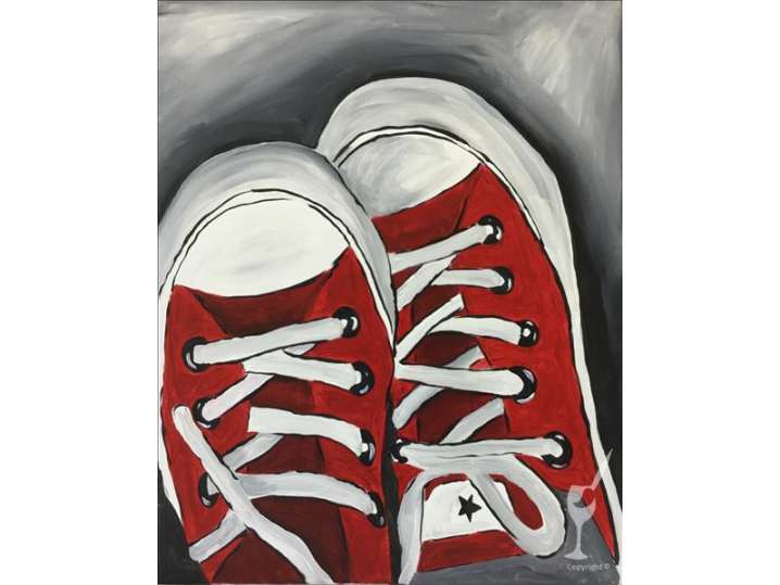 Paint and Sip - An Iconic Sneaker - Pearland Classpop!