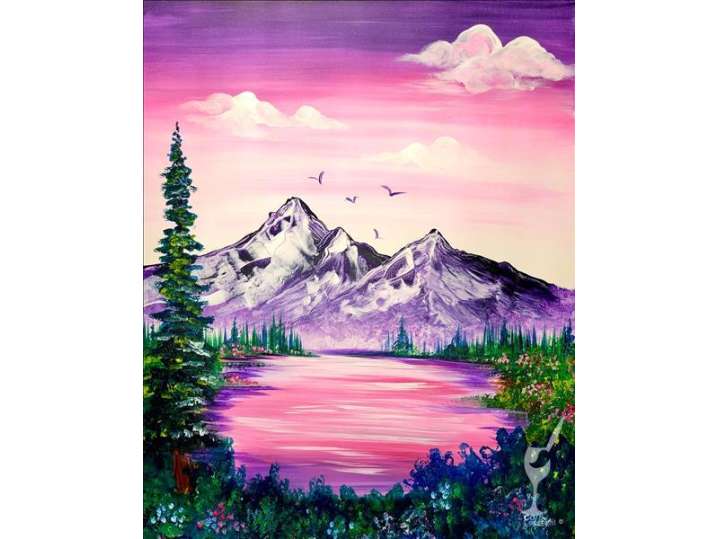 Paint and Sip - Cotton Candy Lake - Houston | Classpop!