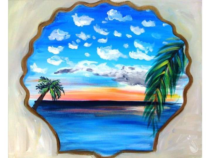 Paint and Sip - A Day at the Beach - Houston | Classpop!