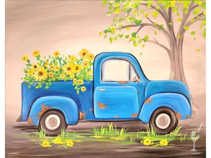Paint and Sip - Sunflowers in the Trunk - Houston | Classpop!