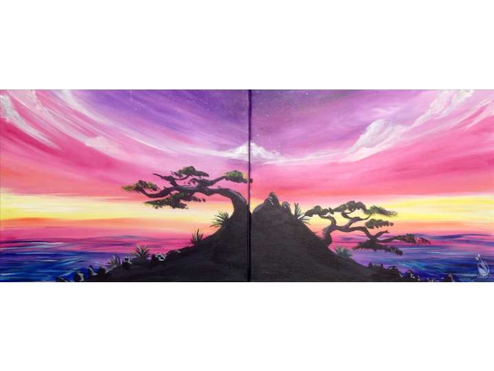 Paint and Sip - Bonsai Trees and Sunset Scenes - Houston | Classpop!