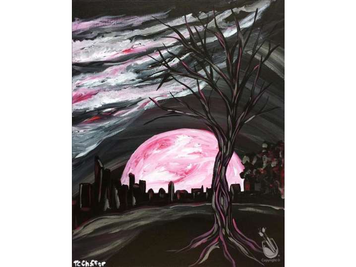 Red Full Moon - Baytown