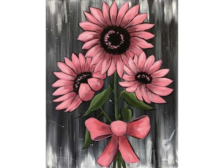 Paint and Sip - Pink Bouquet - Houston | Classpop!