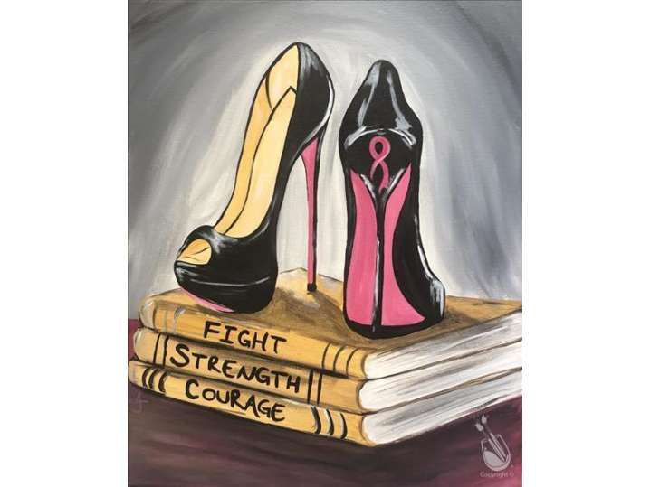 Pink and Black Pumps