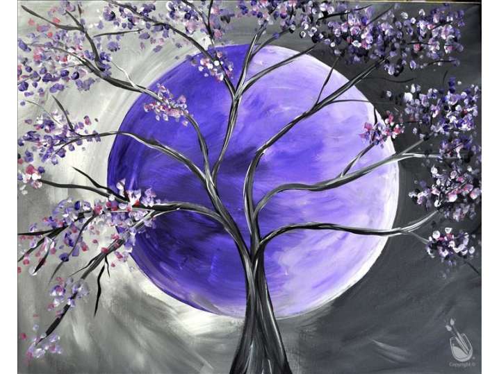 Paint and Sip - Under the Purple Moon's Lights - Austin | Classpop!