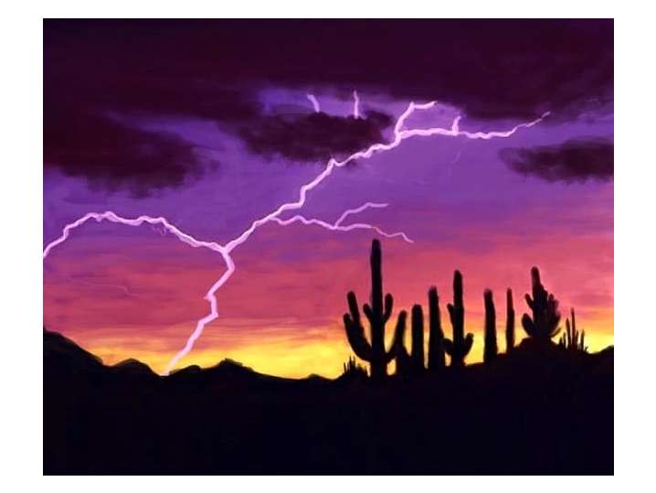 Ominous Desert Lightning