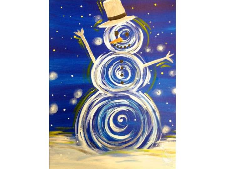 Neon Christmas Snowman