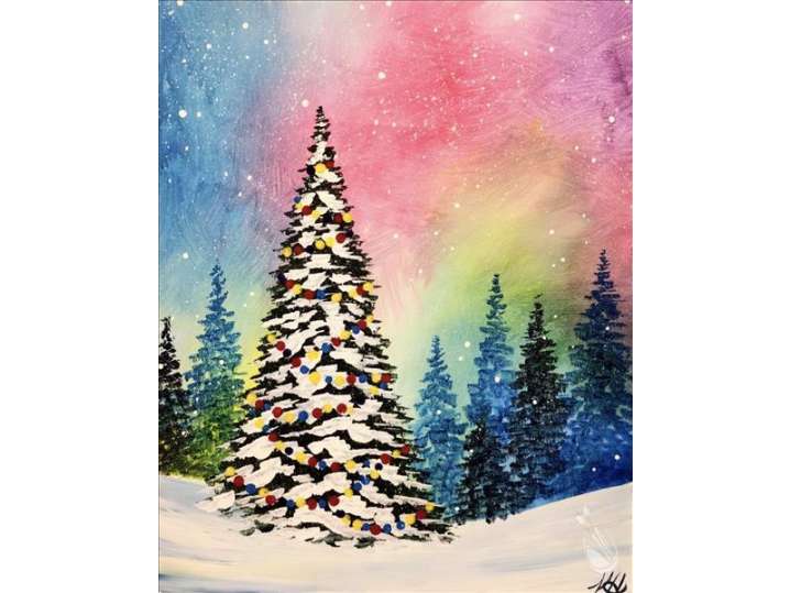 Paint and Sip Christmas Tree Baytown Classpop!