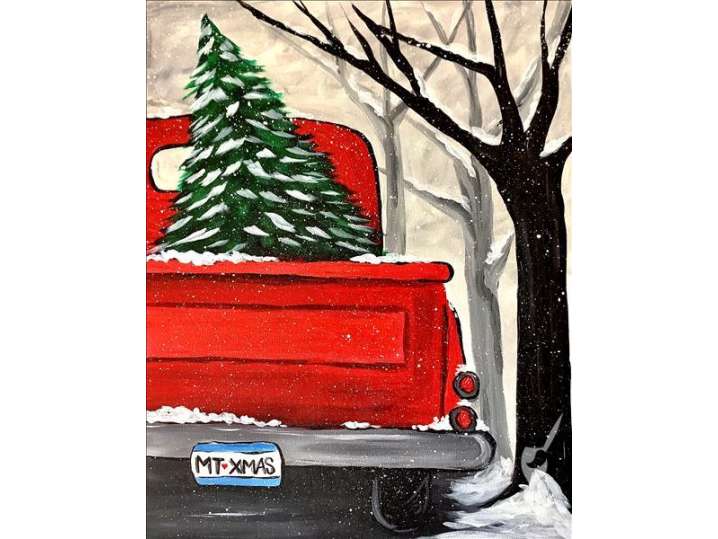Trucking the Christmas Tree Home