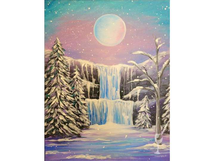 Paint and Sip - Winter Falls - Houston | Classpop!