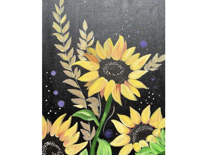 Paint and Sip - Sunflowers in the Dark - St. Petersburg | Classpop!