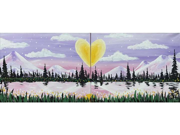 Romantic Mountain Landscape