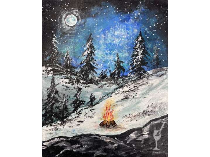 Winter Camping Night