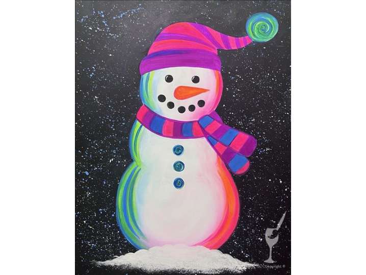 Neon Snowman
