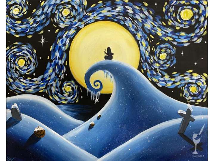 Paint and Sip - Spooky Starry Night - Denver | Classpop!