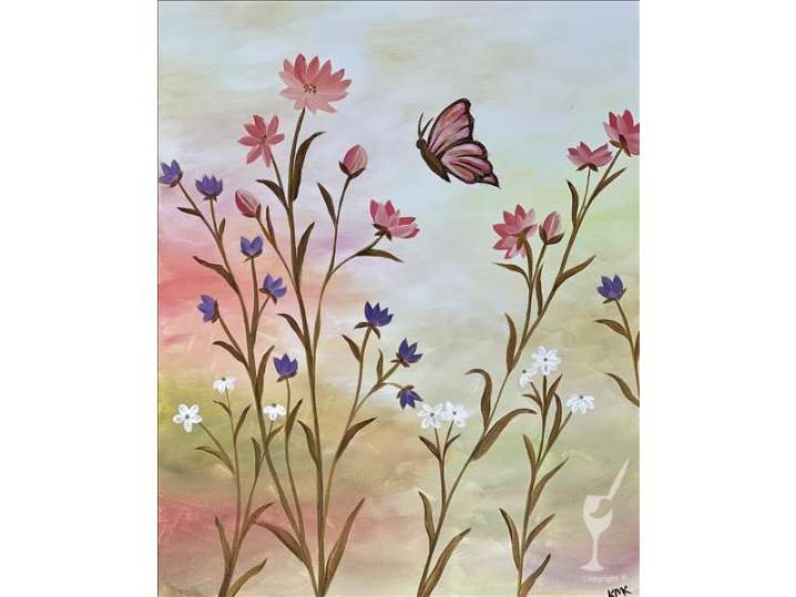 Paint and Sip - Butterfly Garden - Pasadena | Classpop!
