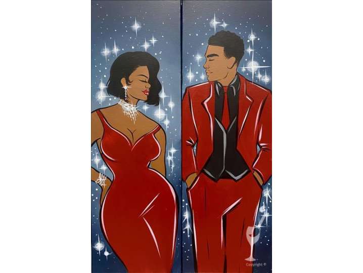 Paint and Sip - A Glamorous Couple - Houston | Classpop!
