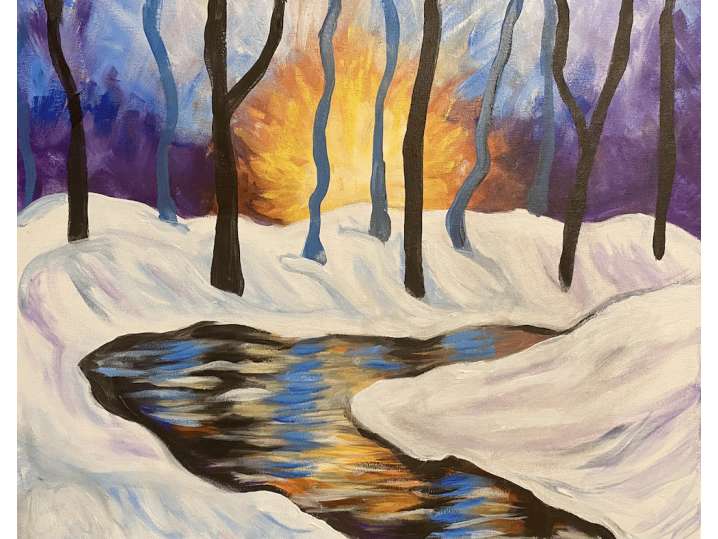 Snowy Rippling Colors