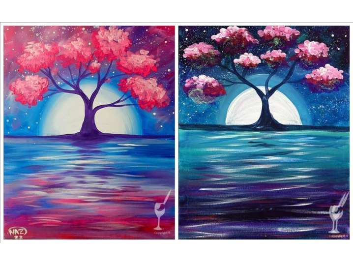 Paint and Sip - Cotton Candy Moon - Pasadena | Classpop!