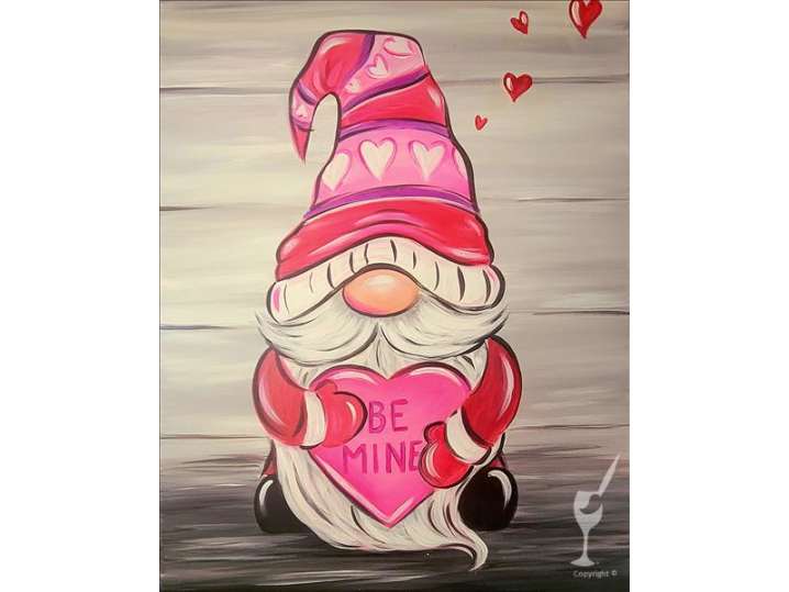Paint and Sip - Gnomes on Valentine's Day - Pasadena | Classpop!