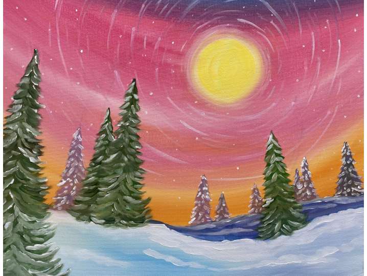 Sunrise Winter Trees