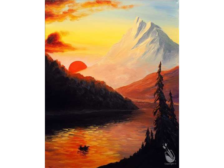 Majestic Mountains at Sunset