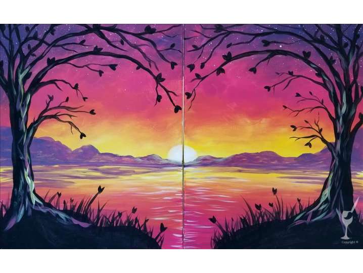 Paint and Sip - Bright and Colorful Sunset - New Braunfels | Classpop!