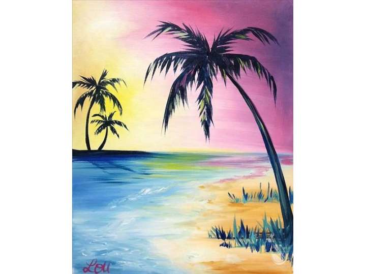 Paint and Sip - Vibrant Beach - Houston | Classpop!