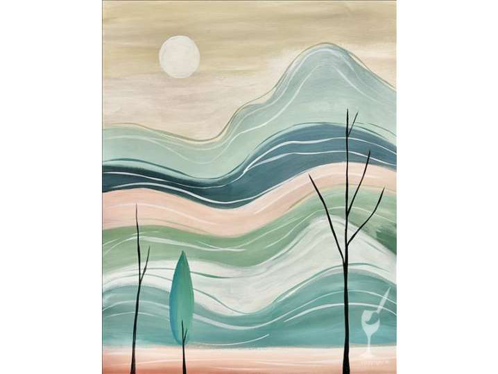 Paint and Sip - Mountain in Pastels - Houston | Classpop!