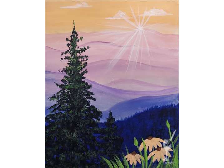 Paint and Sip - Mountain Sunlight - Houston | Classpop!