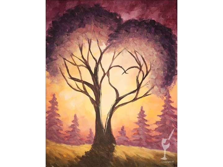 Paint and Sip - Intertwined Branches Signs of True Love - Houston ...