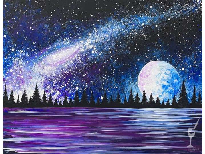 Paint and Sip - Midnight Galaxy at the Lake - Pasadena | Classpop!