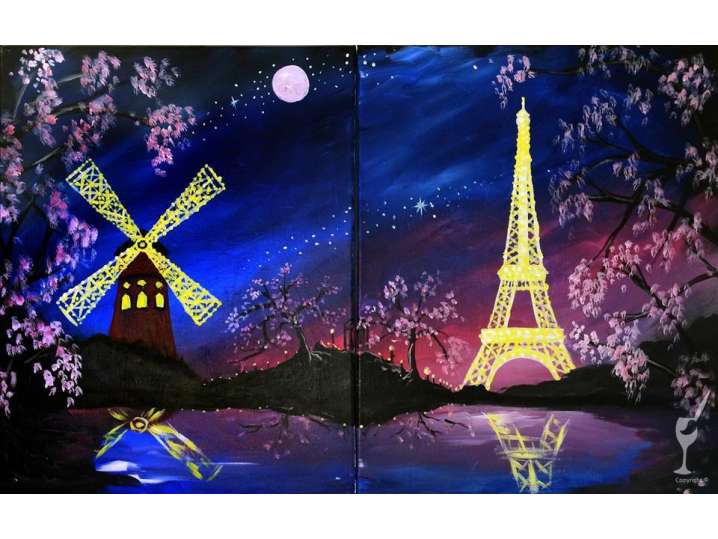 Paint and Sip - Romance in Paris - Houston | Classpop!