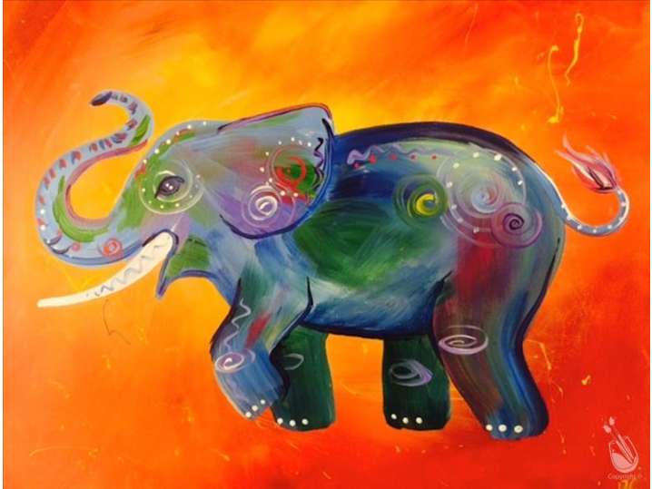 Paint and Sip - Bright Elephant - Houston | Classpop!