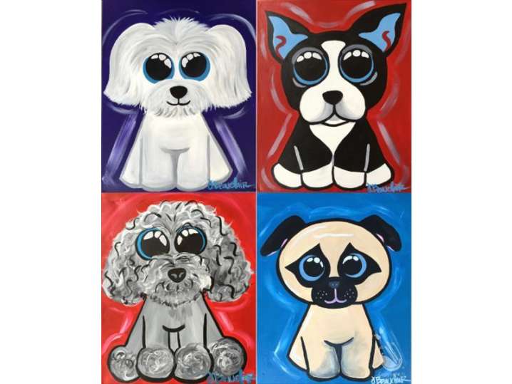 Paint and Sip - Adorable Puppies - Houston | Classpop!