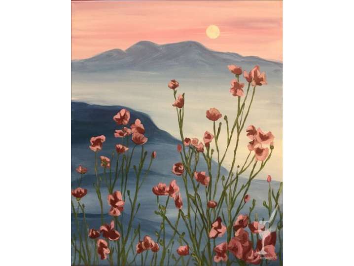 Paint and Sip - The Calming Mountain Views at Sunrise - Denver | Classpop!