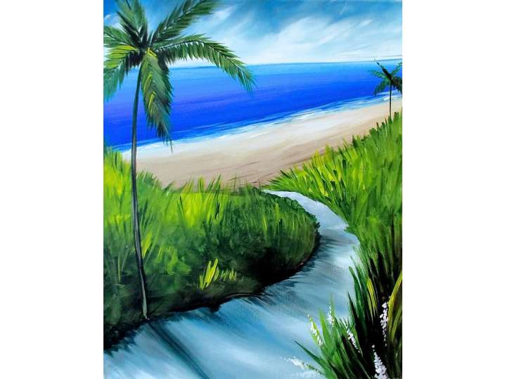 Paint and Sip - Toes in Sand Beyond the Winding Path - Orlando | Classpop!