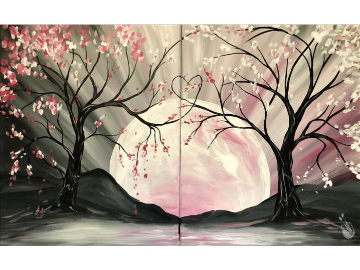 Paint and Sip - Trees Dancing by Moonlight - Date Night - San Antonio ...