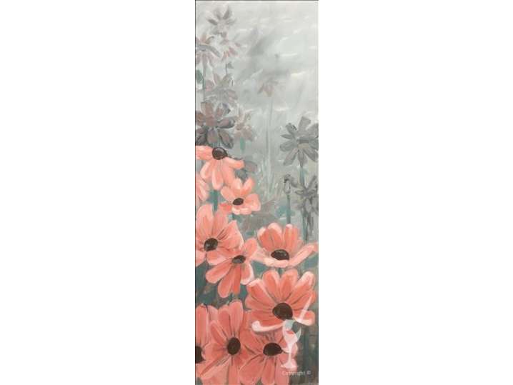 The Delicate Blooms in the Silver Mist