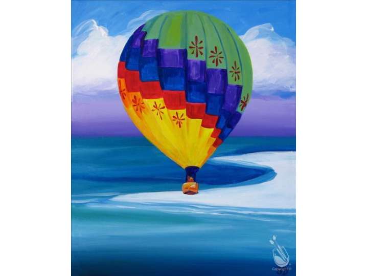 A Calming Hot Air Flight Above the Sea