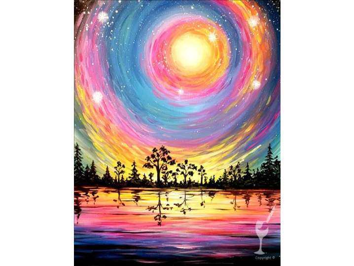 Colorful Galactic Reflections - Date Night - Baytown
